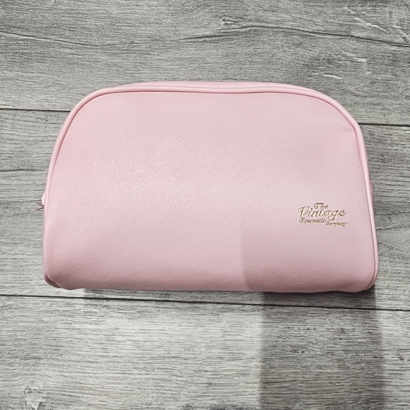 Womens Cosmetics Bag The Vintage Cosmetic Company Pink Makeup Bag Travel Bag - Picture 6 of 6